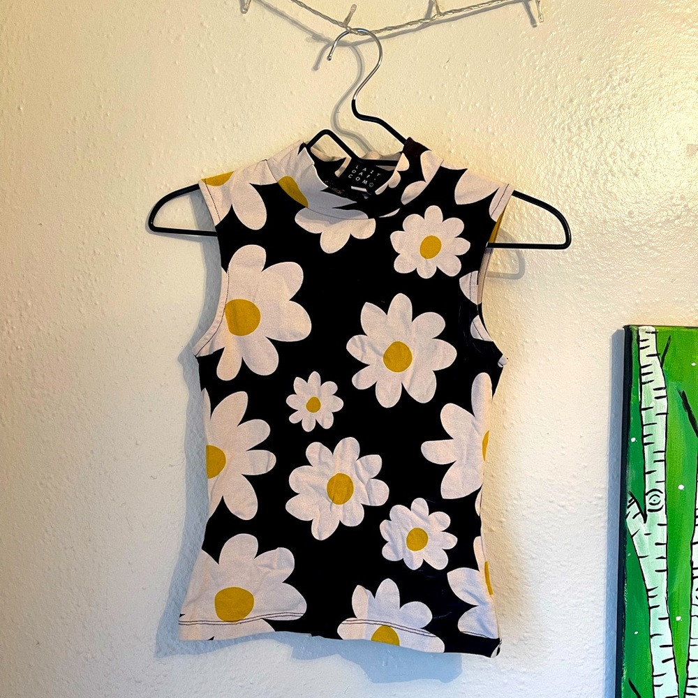 NWOT Lazy Oaf Daisy Chain Sleeveless Top Size UK 6